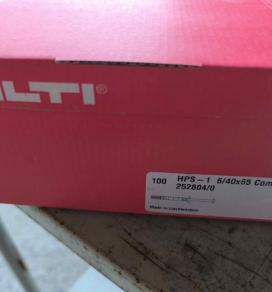 Cheville Hilti HPS-1 6 40x 65 combo  : 12 € la boite