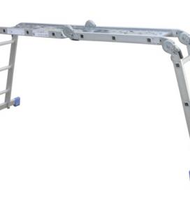 Échelle pliante avec plateforme aluminium 4 x 3 barreaux hauteur de travail 4,55 m : 99 € pièce