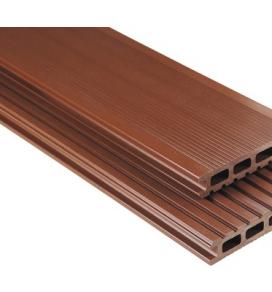 Lame de terrasse Konsta en bois composite Primera alvéolé lisse 26x145x3000 mm marron : 26.50 € pièce