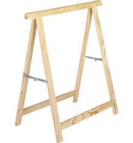 Tréteau rabattable en pin 74 x 73,5 x 37 cm naturel, 200 kg : 8,50 €