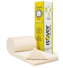 Lot de 2x2 rouleaux laine de verre cloison Duo ISOVER nu, Ep.45mm,  : 3,75 € M²