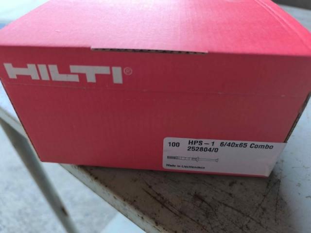 Cheville Hilti HPS-1 6 40x 65 combo  : 12 € la boite