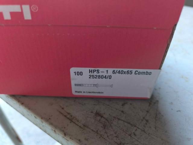 Cheville Hilti HPS-1 6 40x 65 combo  : 12 € la boite