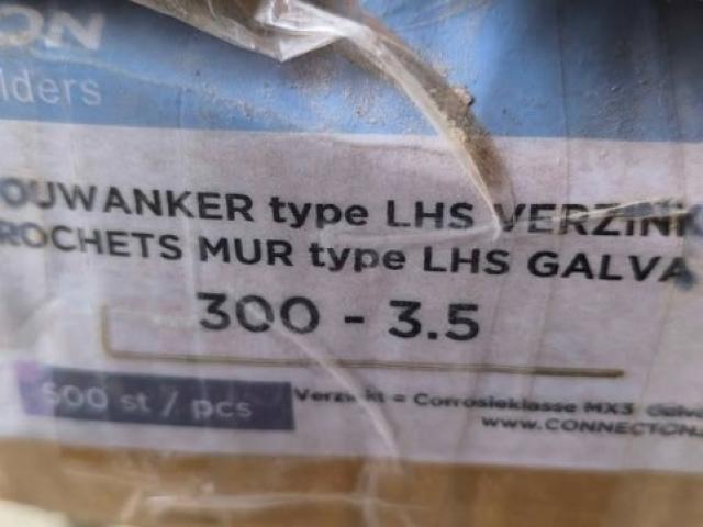 Crochets mur type LKS galva 300-3.5 :500 pces : 45 €