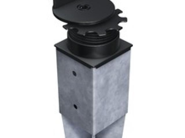 Plot pour terrasse Flex 42-87mm polypropylène noir  : 8 € pièce