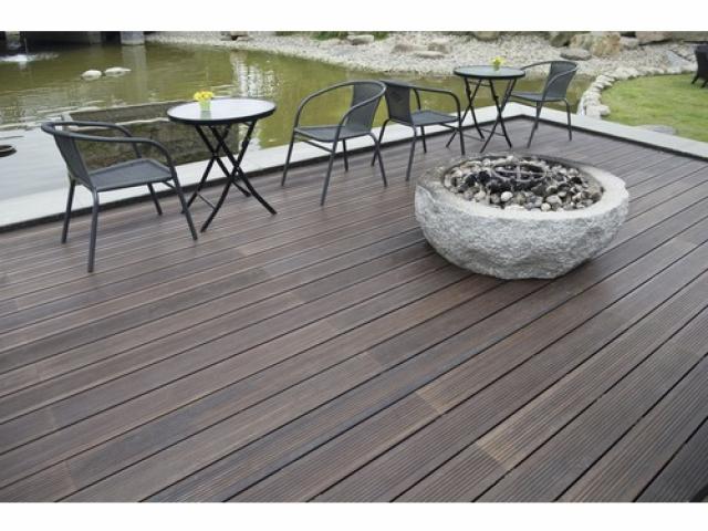 Planches pour terrasses Konsta bambou avec rainure 1850 x 137 x 18 mm : 16,50 € pièce