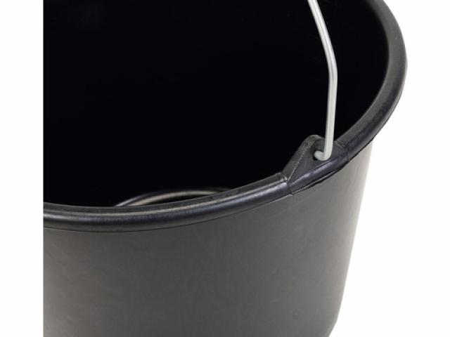 Seau de chantier PE rond noir avec étrier à crochet ∅ 310 mm 12 l : 1,25 € Pièce : + de 100 Pièces disponible