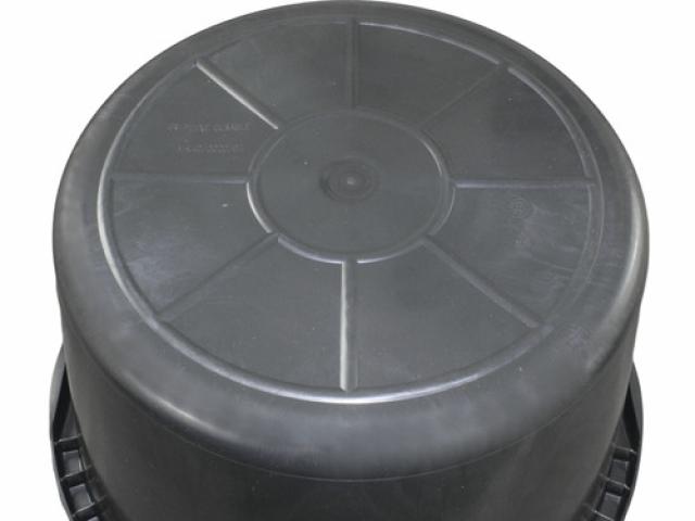 Bac à mortier PE rond, noir ∅ 505 mm 40 l : 5,50 € pièce + de 100 pièces disponible