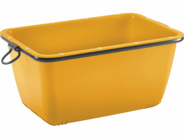 Bac pour mortier pouvant être manipulé  PE jaune 990 x 665 x 490 mm 200 l : 115 € pièce : 