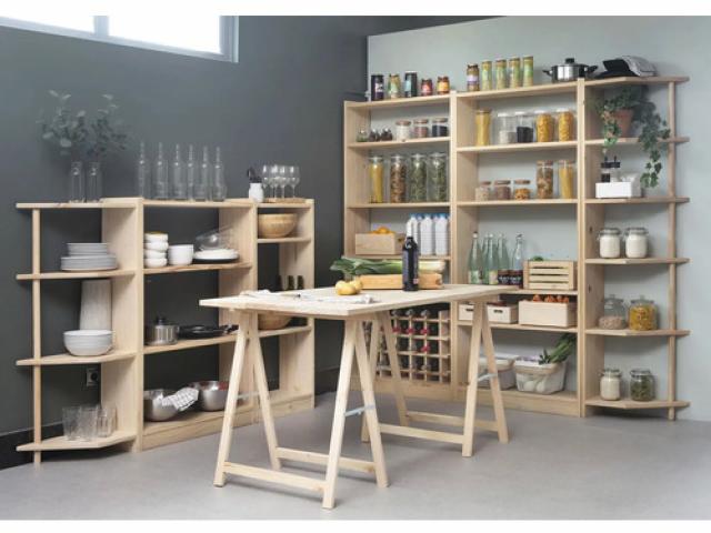 Tréteau rabattable en pin 74 x 73,5 x 37 cm naturel, 200 kg : 8,50 €