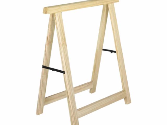 Tréteau rabattable en pin 75,5 x 73,5 x 38 cm naturel. 400 kg : 11 € pièce