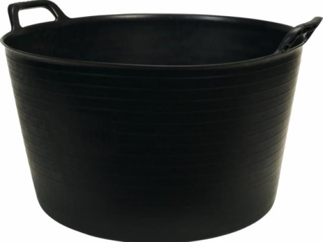 Seau flexible jardin/construction plastique noir 56 l : 10 € pièce