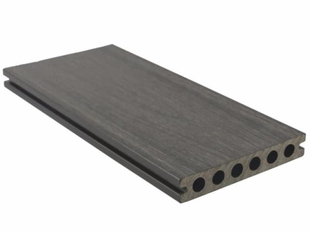 Lame de terrasse Konsta en bois composite Nativo alvéolé revêtue 23x138x3000 mm chêne gris foncé : 30 € pièce