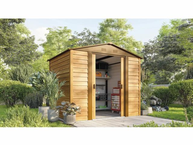 Remise à outils PERGART Frankfurt II 86 236 x 195 cm aspect bois : 430 €
