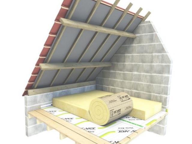 Rouleaux laine de verre combles perdus ISOVER 040 kraft, Ep.300mm : 16 € M²