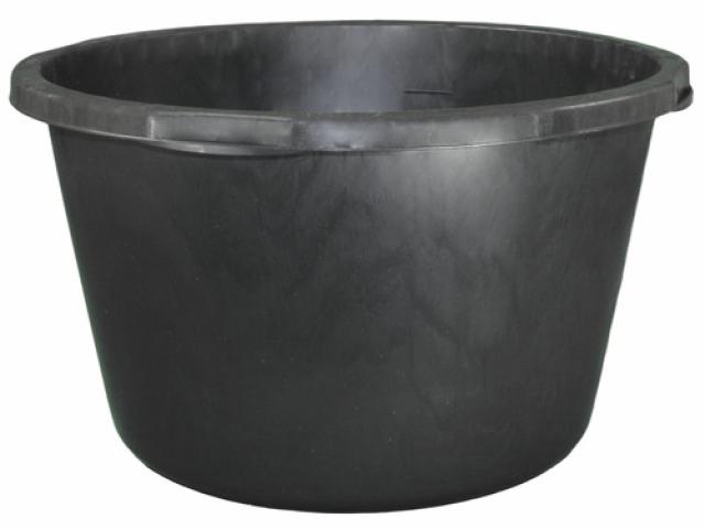 Bac à mortier PE rond, noir ∅ 505 mm 40 l : 5,50 € pièce + de 100 pièces disponible